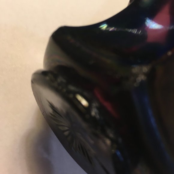 Vintage Amethyst Carnival Glass Toothpick Holder - Picture 13 of 16